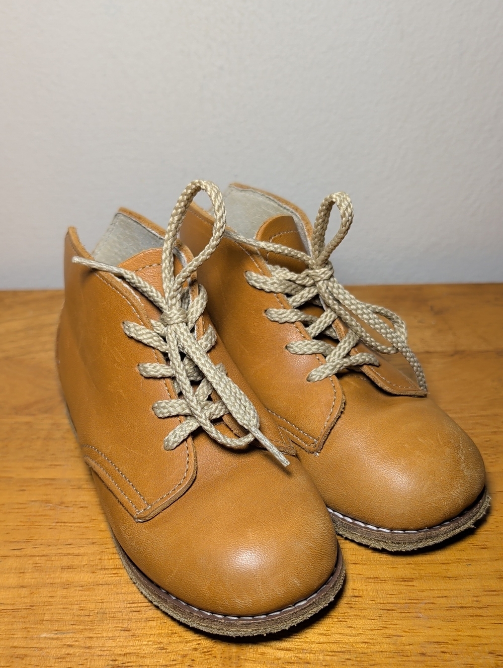 Zimmerman Shoes The Milo Boot Warm Brown Leather Lace Up Unisex Toddler Size 8